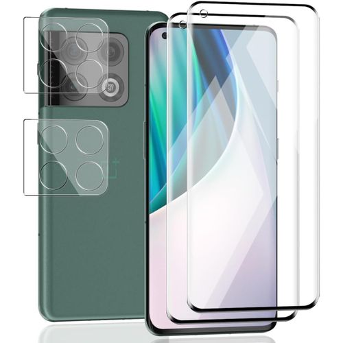 Verre Trempé Pour Oneplus 10 Pro, Oneplus 10 Pro Protection D'écran 2 Pièces Et Oneplus 10 Pro Verre Trempé D'objectif Protecteur 2 Pièces. Anti-Rayures, Hd Pour Oneplus 10 Pro