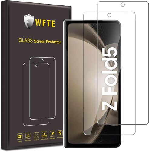 [Pack Of 2 Tempered Glass For Samsung Galaxy Z Fold 5 5g, 0.26 Mm Screen Protector With 99% High Transparency, Anti-Fingerprint Protector With 9h Hardness Glass For Galaxy Z Fold5