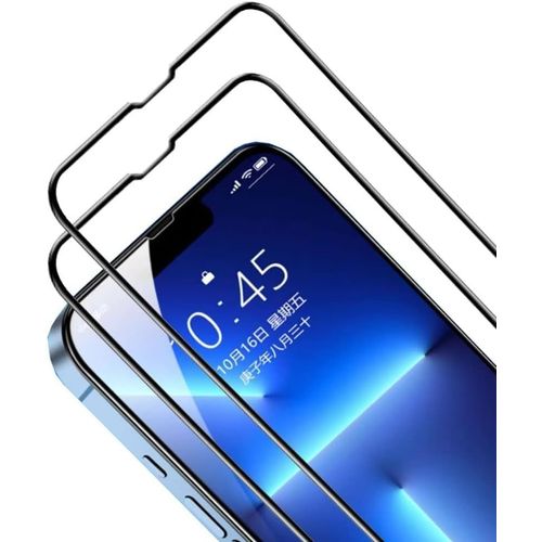 Kal-Lot De 2 Protection D'écran Pour Redmi Note 12 (4g) (6.67" Inches) Film De Protection D'écran En Verre Trempé Plein Écran Anti-Empreintes Digitales -Noir