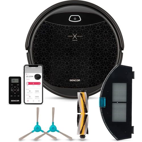 Robot Aspirateur Avec Systeme Anti Impact,Wifi Avec Application,Planification Intelligente,Parfait Pour Tous Types De Sol,Détection D¿Obstacles,120Min,Compatible Animaux
