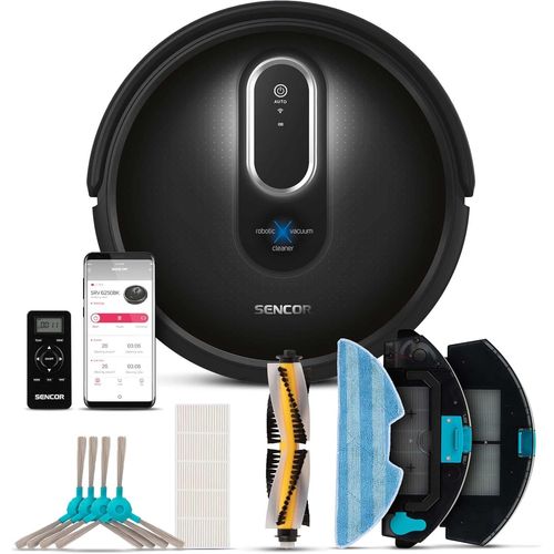 Aspirateur Robot Laveur Avec 6 Modes De Nettoyage,Robot Aspirateur Laveur Wifi Avec Application,Système De Cartographie Active,Planification Intelligente,Anti Chutes Et Obstacles,120Min