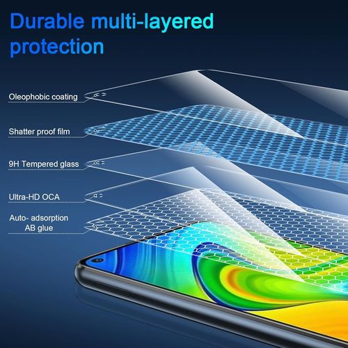Verre Trempé Pour Xiaomi Redmi Note 9 4g 2 Pièces,Film De Vitre Protection Écran Dureté 15h Anti Rayures Sans Bulless Transparent Hd Haute Sensibilité Protecteur D'écran
