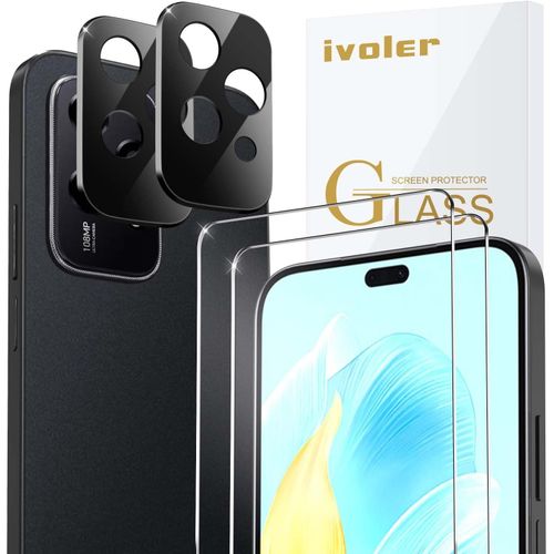 Pack De 2 Film De Protection D¿Écran En Verre Trempé Pour Honor 200 Lite 5g (Pas Pour Honor 200), Avec 2 Pièces Caméra Arrière Protecteur, Dureté 9h Glass, Anti Rayures, Sans Bulles