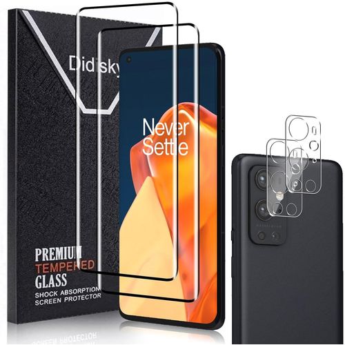 Verre Trempé Pour Oneplus 9 Pro, Contenir 2 Film Protection Écran Et 2 Caméra Arrière Protecteur,Verre Trempé 3d Pleine Couverture,Film Protection Écran, Dureté 9h,Haute Définition