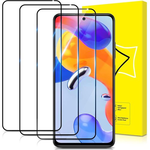 Kal-Lot De 3, Verre Trempé Pour Xiaomi Redmi Note 12 Pro 4g / Xiaomi Redmi Note 11 Pro 4g/5g [Couverture Complète] [Vitre Protecteur 9h Dureté] [Sans Bulles] [Anti-Rayures] Film Protection Écran