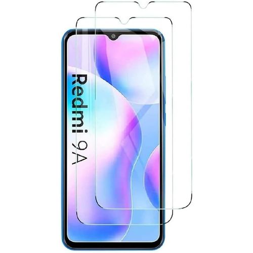Lot De 2 Films De Protection D'écran Compatibles Avec Xiaomi Redmi 9a, Verre Trempé, Verre Trempé, Transparent, Anti-Rayures, Anti-Huile