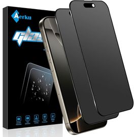 Kal-Pièces Mat Verre Trempé Anti-Espion Pour Iphone 16 Pro 6,3'', Anti-Reflet Film Mate Protection Écran De Confidentialité, 9h Anti-Trace Anti-Spy Privacy Vitre Protecteur