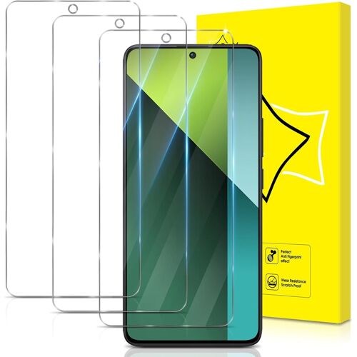 JGD-Lot de 3, Verre Trempé pour Xiaomi Redmi Note 13 4G/5G / Xiaomi Redmi Note 13 Pro 4G/5G [Couverture Complète] [Vitre Protecteur 9H Dureté] [Sans Bulles] [Anti-rayures] Film Protection écran