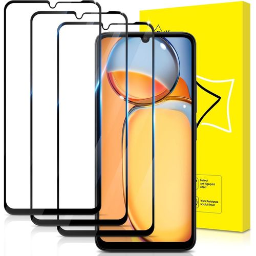 Lot De 3, Verre Trempé Pour Xiaomi Redmi 13c/Poco C65 [Couverture Complète] [Vitre Protecteur 9h Dureté] [Sans Bulles] [Anti-Rayures] Film Protection Écran Compatible Avec Xiaomi Redmi 13