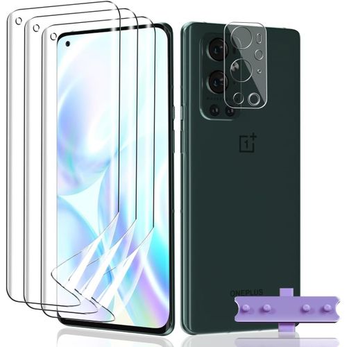 3+1 Pièces Pour Oneplus 9 Pro Protection Écran Tpu Souple [Non Verre Trempé] + Oneplus 9 Pro Caméra Verre Trempé, Hd Anti Rayures Protecteur D'écran Pour Oneplus 9 Pro