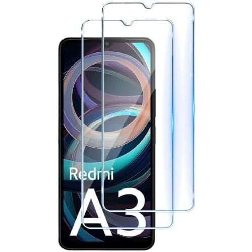 Lot De 2 Films Protection D'écran En Verre Trempé Véritable Pour Xiaomi Redmi A3 Dureté 9h