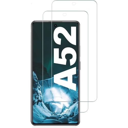 Lot De 2 Films De Protection D'écran Pour Samsung Galaxy A52 / A52 5g En Verre Trempé Véritable
