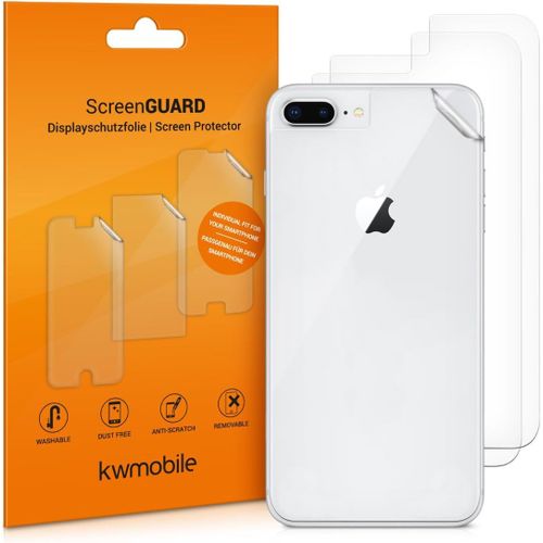 3x Film De Protection Verso Compatible Avec Apple Iphone 7 Plus/Iphone 8 Plus - Film De Protection Pour Arrière De Téléphone