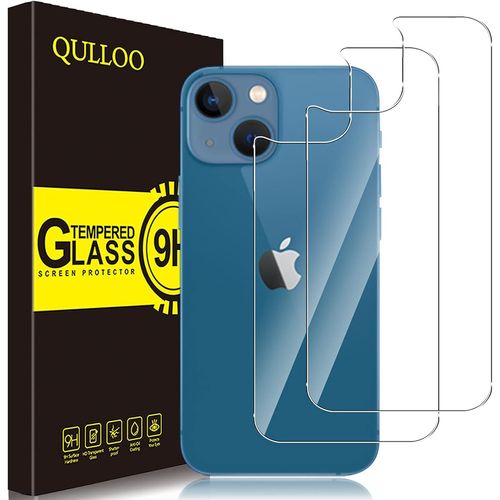 pour iPhone 13 Mini Arrière Verre Trempé, [2 Pièces] 9H Dureté Film Protection Arrière Anti-Rayures Écran Protecteur Vitre pour Apple iPhone 13 Mini (5,4 Pouces)