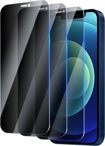 PPS-3 Pièces Verre Trempé Anti-Espion pour iPhone 12 Mini 5,4 Pouces, Film Protection d'Écran Contre les Rayures, Sans Bulles, Dureté 9H Glass