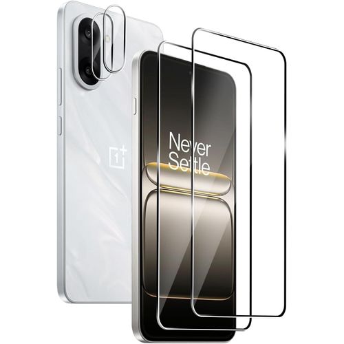 CAUC-Verre Trempé pour OnePlus Nord CE5, 2 Pièces Film Protection écran et 2 Pièces Caméra Arrière Protecteur, 9H Dureté, HD, Anti-Rayures, sans Bulles, Facile à Installer