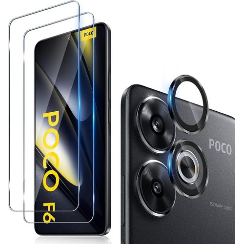 [2+2 Pièces Arrière Verre Trempé Compatible Avec Iphone 14 Plus + Caméra Arrière Protecteur, [9h Dureté] Sans Bulles, Anti-Rayures, Hd Film Protection Arrière Écran Protecteur Vitre