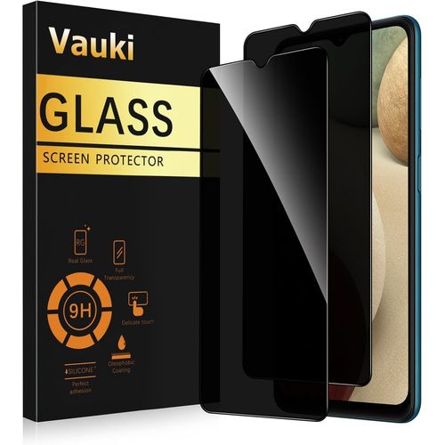 Tempered Glass For Samsung Galaxy A12/M12/A12 Nacho Anti-Spy 2 Pieces, Anti-Spy Screen Protector, 9h Hardness, Anti-Scratch, Bubble-Free, Anti-Spy Privacy Screen Protector, 6.5 Inches