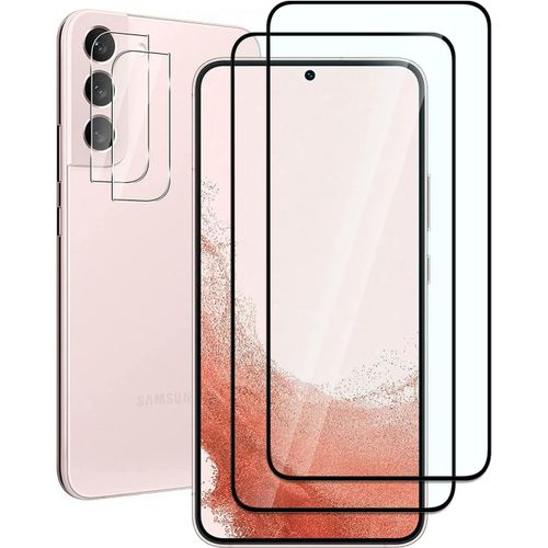 Pack Of 2 Tempered Glass Compatible With Samsung Galaxy S22 Plus, 9h Hardness, Anti-Scratch, Bubble-Free, Hd 2 Piece Rear Camera Protectors For Samsung Galaxy S22 Plus Transparent