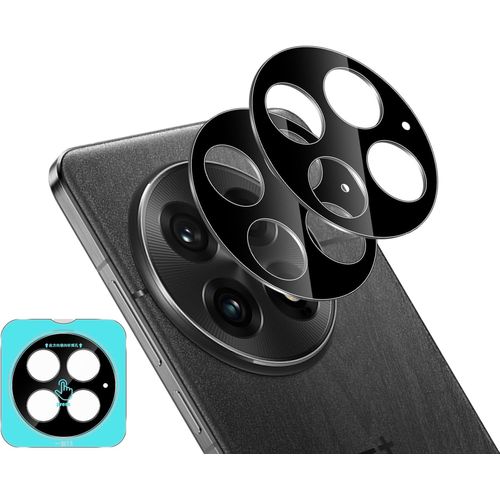 CAUC-2 pièces Caméra Arrière Protecteur pour Oneplus 13 5G Avec cadre de positionnement, Dureté 9H Verre Trempé Protecteur Objectif Film, Facile à installer