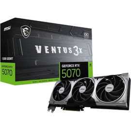 Carte Graphique MSI NVIDIA GeForce RTX 5070 12G Ventus 3X OC 12 Go GDDR7 (28 GB/s /192 Bits), PCIe 5.0