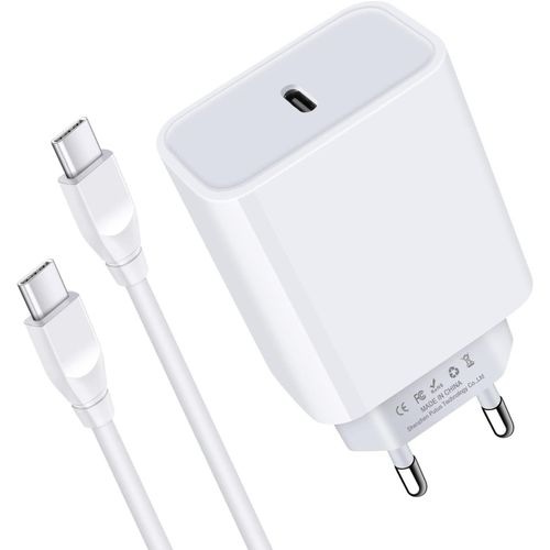 Chargeur Usb C 20 W Pour Samsung Galaxy A55/A54 5g/A14/A13/A12/S24/S23/S22/S21/S20, Adaptateur De Charge Rapide Avec Câble De Type C De 1,8 M Pour Iphone 15, Huawei P40/P30/P20