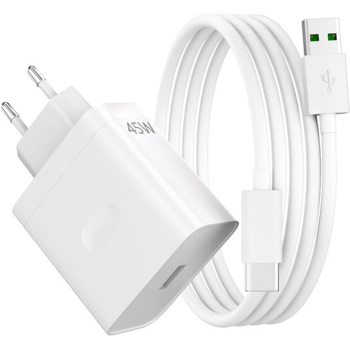 Chargeur Supervooc 45W Et 6A Câble Usb C 1M Pour Oppo Reno 12 Fs 13 Fs 14 F,Usb C Chargeur Secteur Chargeur Rapide Pour Oppo A80 A60 A40 Reno 8T Find N3 N2 Flip Pour Realme 14T/14 Pro Lite/13/12/C75