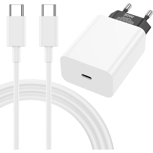 ChenQuanSarl-Chargeur Secteur Usb C 30W Pour Google Pixel 8 Pro Fold 7, Chargeur Avec Cable Usb C 1M Pour T¿l¿phone Pixel ¿ Recharge Rapide, Pour Galaxy A26 5G S24 A16 A35 Z Fold6, Pour Iphone 15 Plu