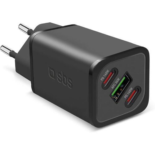Chargeur Multiport 140W, 2 Ports Usb-C, 1 Port Usb-A, Gan, Power Delivery, Compact, Idéal Pour Smartphones Android, Iphone, Tablette, Macbook, Ordinateur Portable