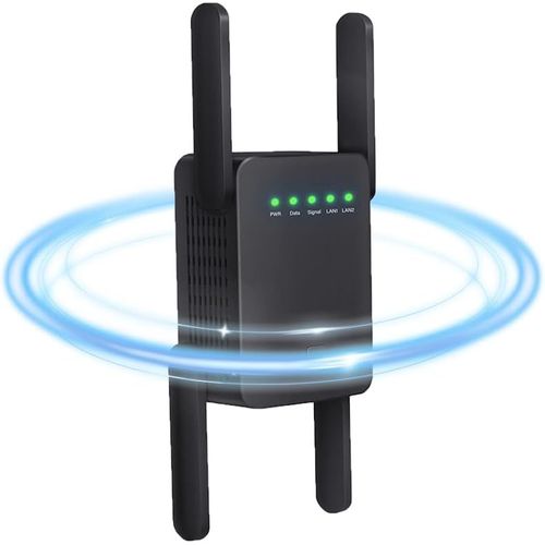 ChenQuanSarl-Répéteur Wifi, Amplificateur De Signal Wifi, Amplificateur De Signal Internet Pour La Maison, 4 Antennes, 2 Ports Lan, Amplificateur Wifi Pour Bureau Et Maison, Installation Facile