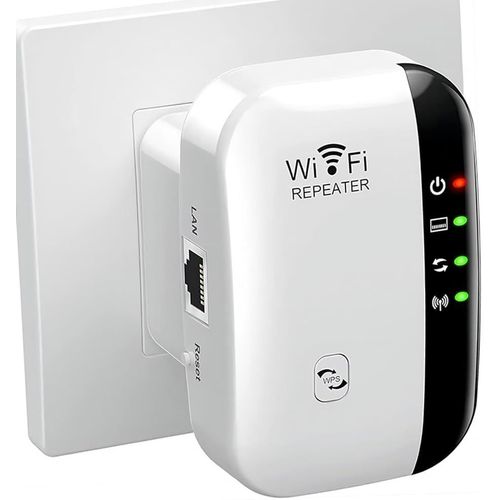 WiFi Repeater WiFi Booster 2.4GHz 300Mbps Wireless Extender Network Signal Amplifier Have AP/RP and WPS Function, Compatible with All Internet Box