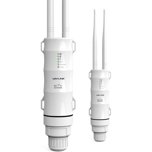 SUBZONAL-Outdoor Point d'accès Wi-FI AC600, Haute Puissance Répéteur Wi-FI Extérieur Double Bande 2.4+5G, Amplificateur WiFi avec 2 antennes, Routeur/Répétiteur/Point d'accès Imperméable, PoE Passif