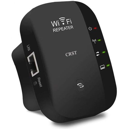 2025 Powerful WiFi Repeater 300Mbps, 2.4GHz Wireless WiFi Amplifier with Ethernet Port & WPS, WiFi Extender up to 3650 sq.ft, Compatible with All Internet Boxes, Black-BKO5
