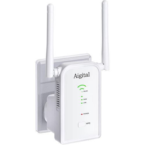 300Mbps WiFi Repeater,Wireless Extender with WPS Protection,Network Signal Amplifier Have AP/Repeater Mode,Ethernet Port,Compatible with Internet Boxes