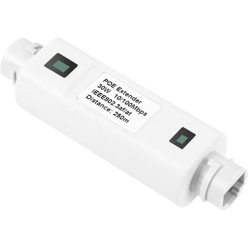 IP67 Waterproof Poe Extender, Outdoor Poe+ Repeater 100m/250m Extension, 10/100Mbps RJ45, Comply with IEEE802.3af/at, Plug and Play for Poe Camera/AP/VoIP Phone (WPOE6002)