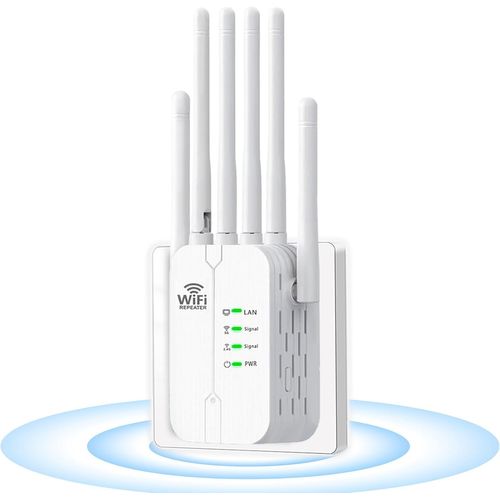 ChenQuanSarl-Répéteur Wifi, Amplificateur De Signalwifi, 6 Antennes, 2 Ports Lan/Routeur/Répéteur/Mode Ap, Répéteur Wifi Couverture De 1200 Pieds Carrés, Convient Pour Un U Domestique Au Bureau
