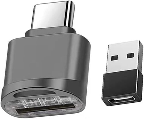 KALANKA-Lecteur de Carte Micro SD, Lecteur de Carte de Type C avec Adaptateur USB C, Lecteur de Carte OTG USB C vers Micro SD SDXC SDHC,Convient pour Samsung, MacBook, Smartphones de Type C, tablette