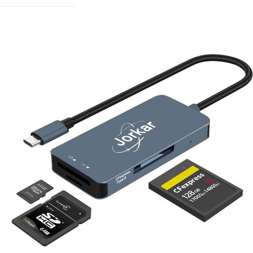 Lecteur de Carte Mémoire CFexpress Type B to USB C pour Caméra Nikon Canon, 3 en 1 CF Express Type-B & SD & Micro SD Carte Lecteur