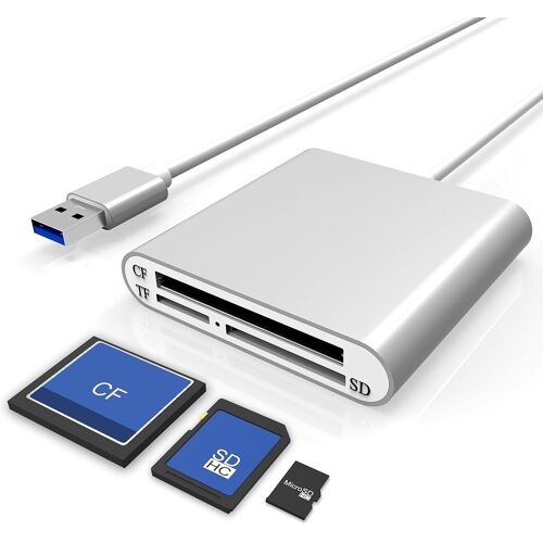 en Aluminium Superspeed USB 3.0 Plusieurs-en-1 Lecteur de Cartes pour iMac, MacBook Air, MacBook Pro, MacBook, Mac Mini, PCs et Portables.