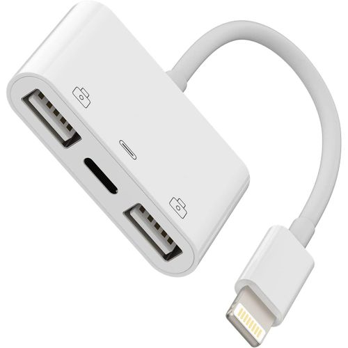TRAHOO-Adaptateur Lightning vers USB pour iPhone OTG pour Chargeur Rapide, Clavier, clé USB, Lecteur de Cartes, Appareil Photo, Souris, hub, Accessoires de Chargement, 14, 13, 12, 11 Pro Max, Mini