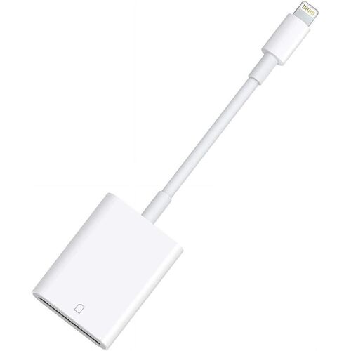 Lecteur de carte SD certifié MFi Lightning vers carte SD pour iPhone iPad, lecteur de carte mémoire SD, adaptateur de carte SD pour iPhone 13/12/11/XS/XR/X/8/iPad, Plug and Play