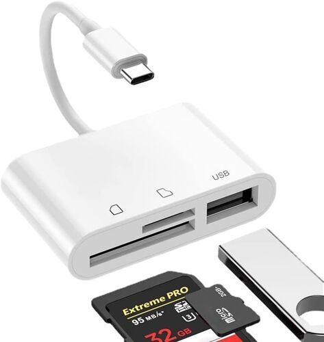 Lecteur de Carte SD, Lecteur de Carte Micro SD USB C, Adaptateur Lecteur de Carte M¿¿moire SD, Compatible avec MacBook, T¿¿l¿¿phone USB-C et Plus