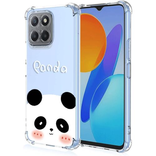 KAL-Transparent Coque Pour Honor X6/Honor X8 5G/Honor 70 Lite, Très Mince Antichoc Premium Silicone Tpu Housse, Souple Soyeux Étui Avec Élégant Simple Motif, Panda