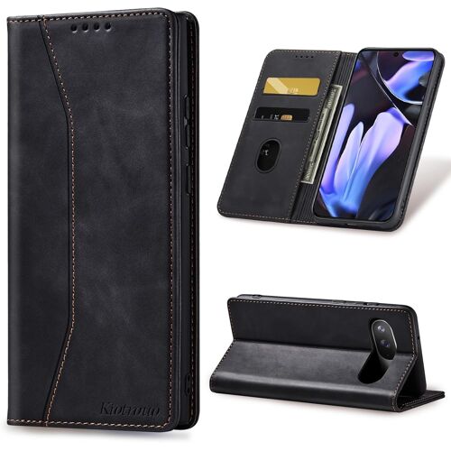 KAL-Coque Pour Google Pixel 9 Pro Xl [Porte Cartes], Étui Portefeuille En Cuir Pu Housse, Stand Réglable Et Protection Antichoc Magnétique Fonction Flip Case Pour Pixel 9Pro Xl, Noir