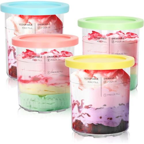 LETNERNY-Creami Deluxe Seau À Glace ¿ Accessoire Pour Sorbetière 680 Ml, Sans Bpa, Passe Au Lave-Vaisselle ¿ Profitez De Glace Parfait Avec La Machine À Glace