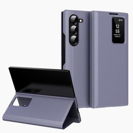 Étui Cuir Smart View Avec Emplacement Carte Pour Samsung Galaxy Z Fold5 5g, Violet