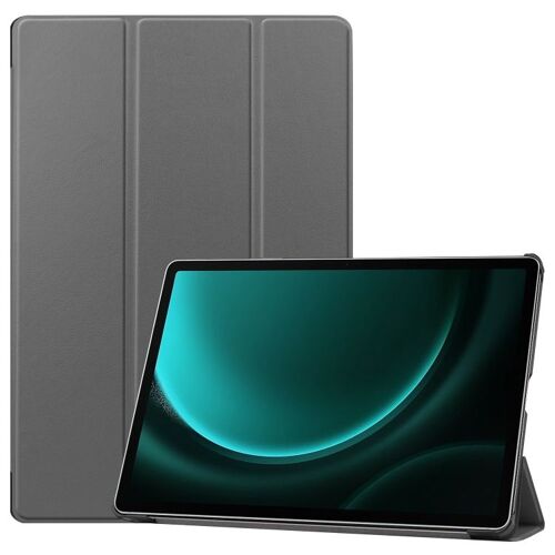 Étui En Cuir Intelligent 3 Volets Pour Samsung Galaxy Tab S9 Fe+ / S10+, Gris