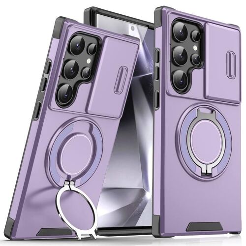 Coque Camshield avec anneau pour Samsung Galaxy S25 Ultra 5G, Violet