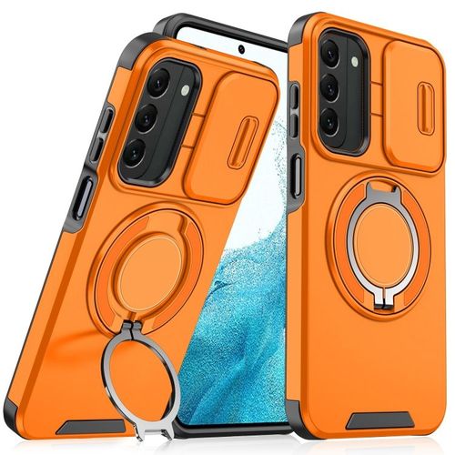 Coque Camshield Avec Anneau Pour Samsung Galaxy S22 5g, Orange