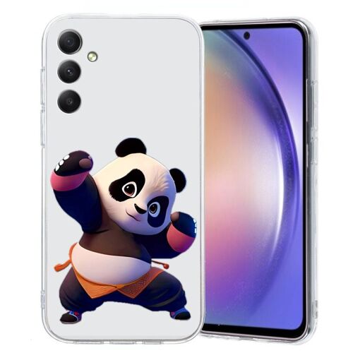 Coque Tpu Transparente Colorée Pour Samsung Galaxy A55, Panda
